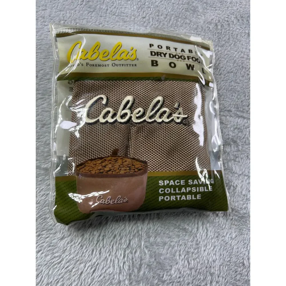 Cabela’s Portable Dog Food Bowl Collapsible Travel Camping Hiking Outdoors